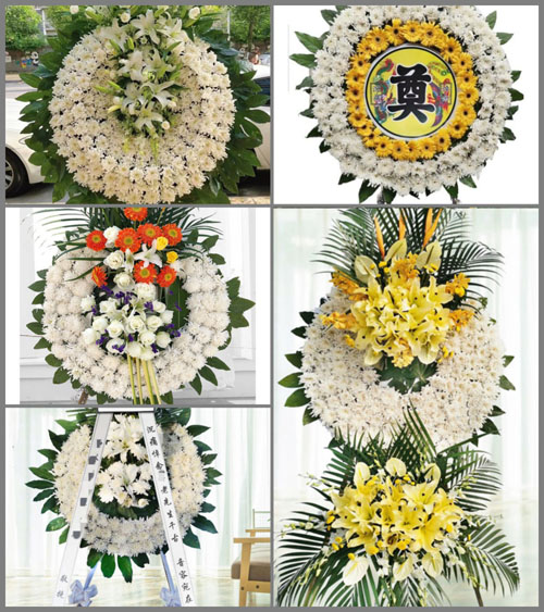 山东青岛莱西市梅花山街道上马庄村花圈速递